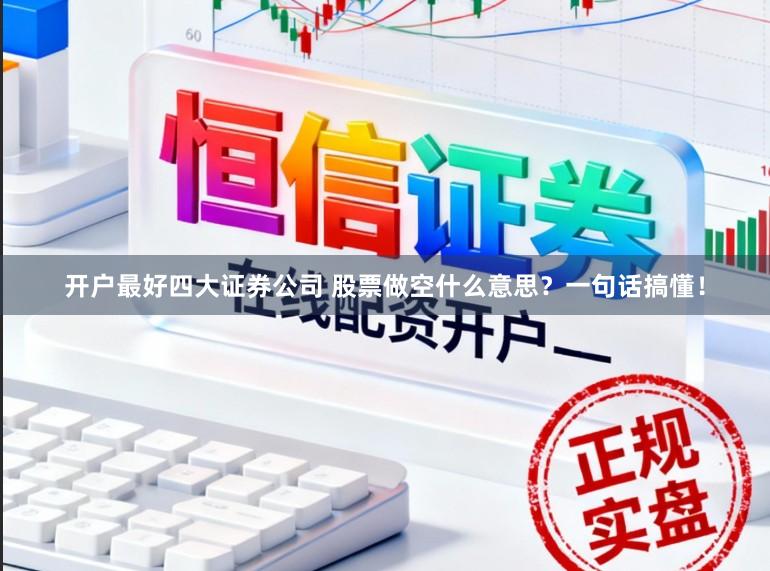 开户最好四大证券公司 股票做空什么意思?一句话搞懂!